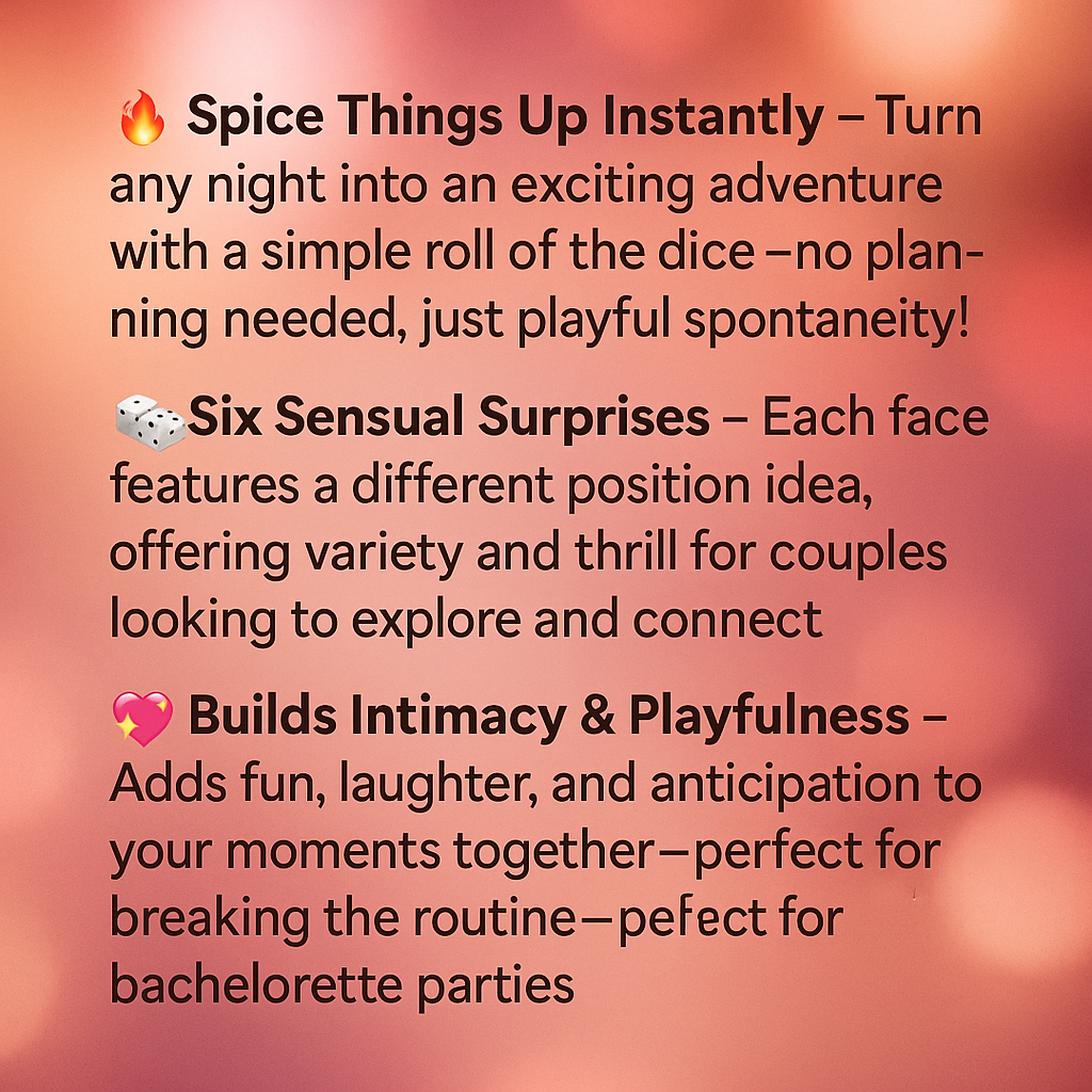 Position Dice Game to Wildly Spice Things Up