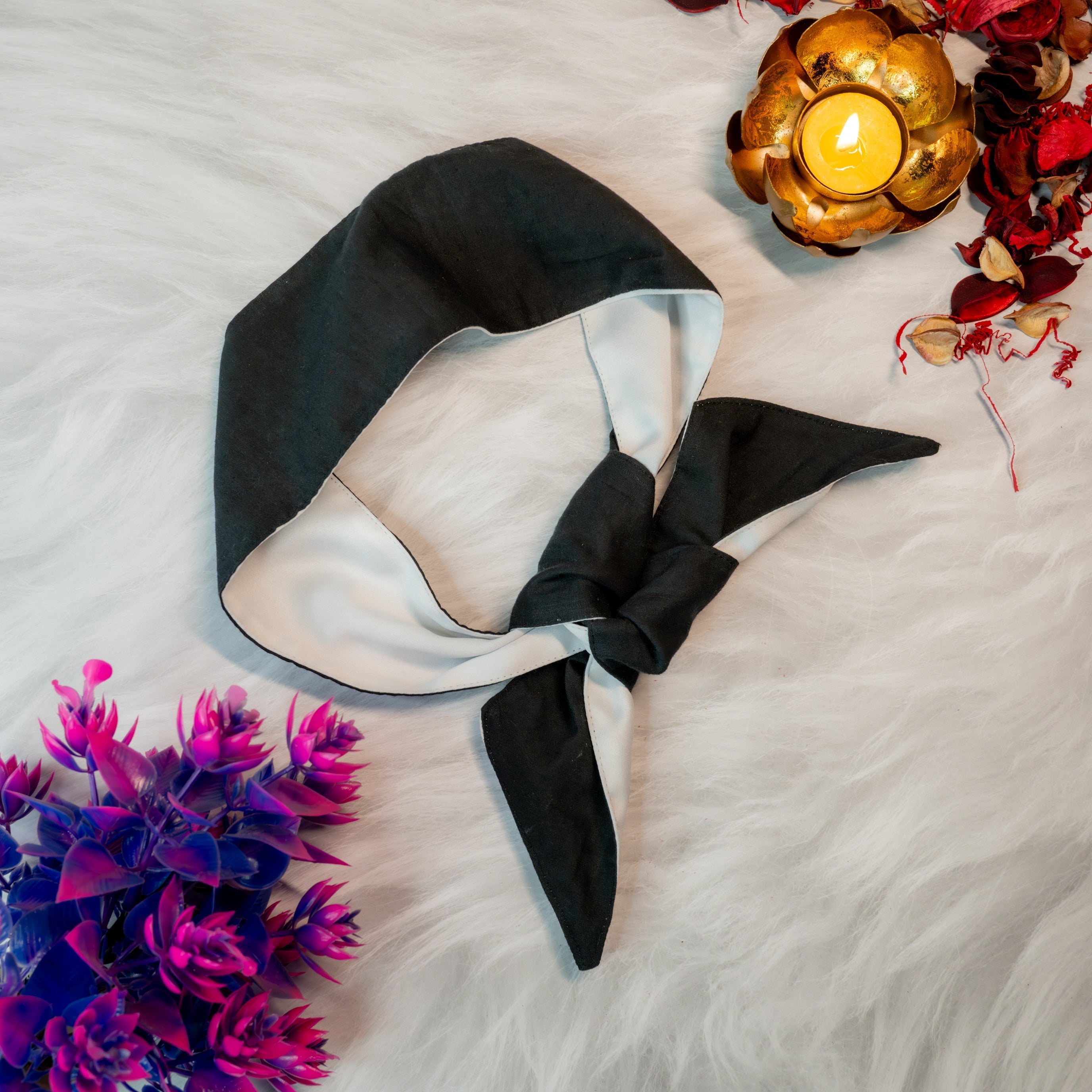 Stylish Black & White Blindfold